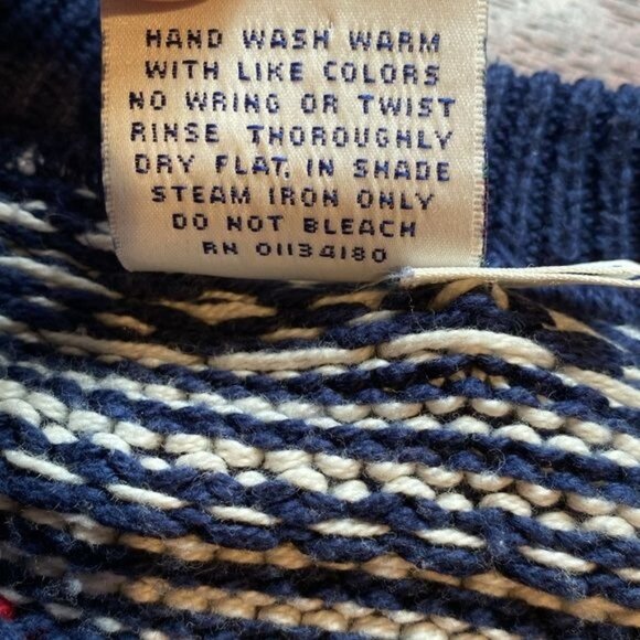 Vintage Norsport Knitted Reindeer Winter Sweater: Size Large - Picture 10 of 10